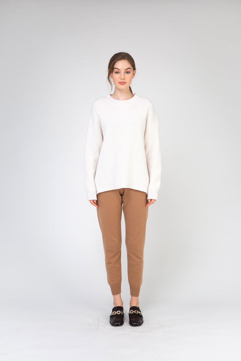 VAN KUKIL RIB WEAVE CREW NECK JUMPER