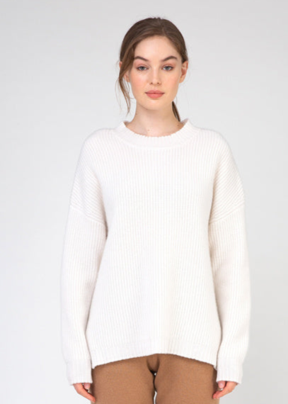 VAN KUKIL RIB WEAVE CREW NECK JUMPER