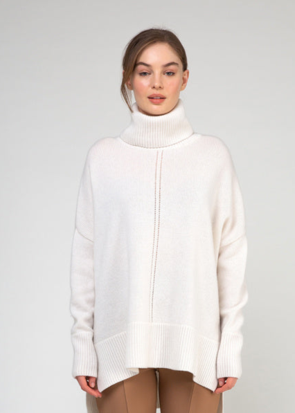 VAN KUKIL ROLL NECK LONGER BACK JUMPER