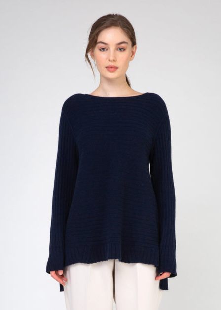 VAN KUKIL ROUND NECK HORIZONTAL RIB