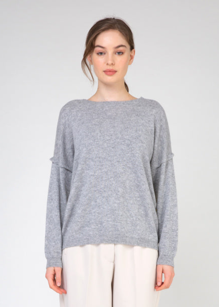 VAN KUKIL ROUND NECK DOUBLE COLOUR JUMPER