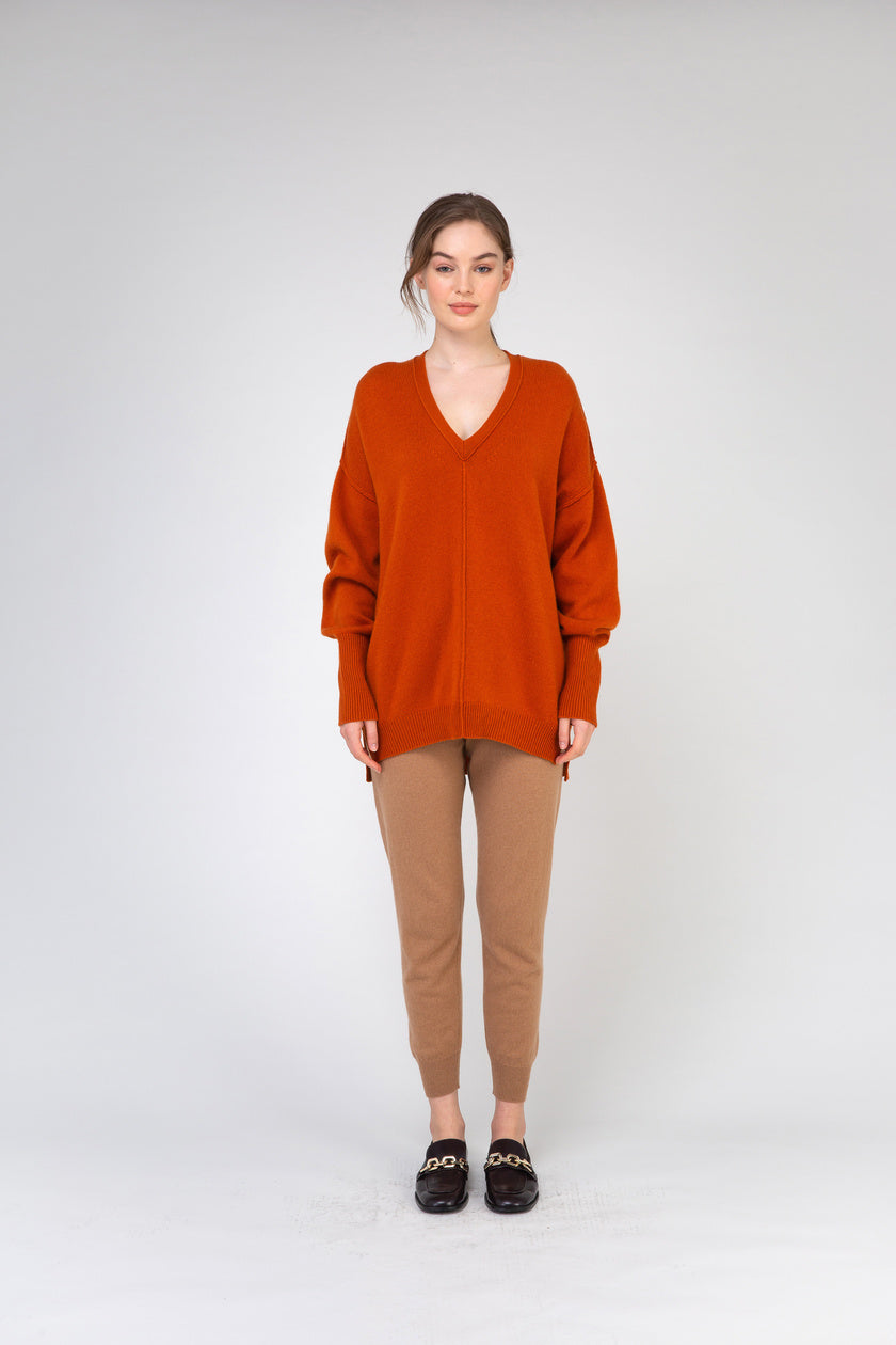 Van Kukil Deep V-Neck Cashmere Jumper