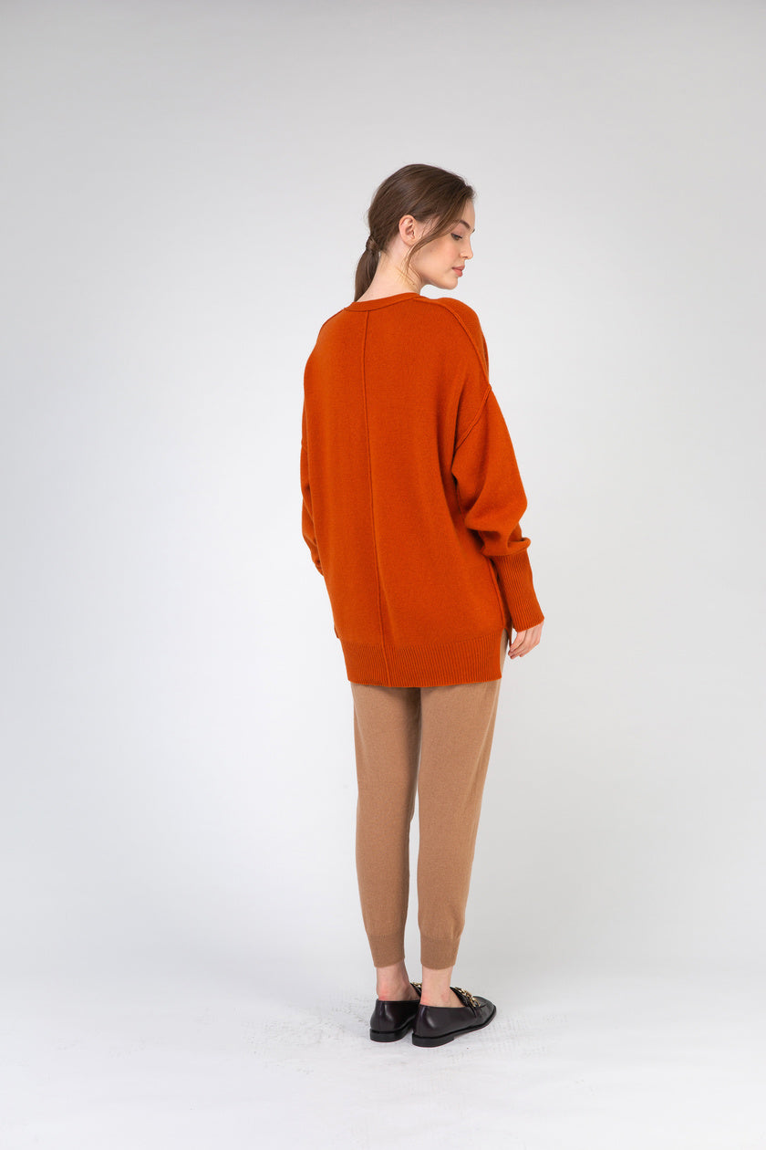 Van Kukil Deep V-Neck Cashmere Jumper
