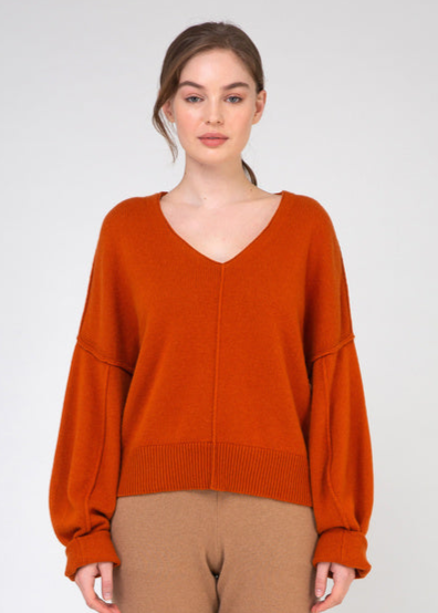 VAN KUKIL V NECK BUTTERFLY JUMPER