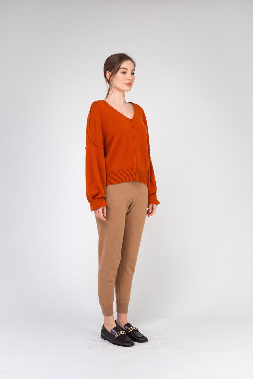 VAN KUKIL V NECK BUTTERFLY JUMPER