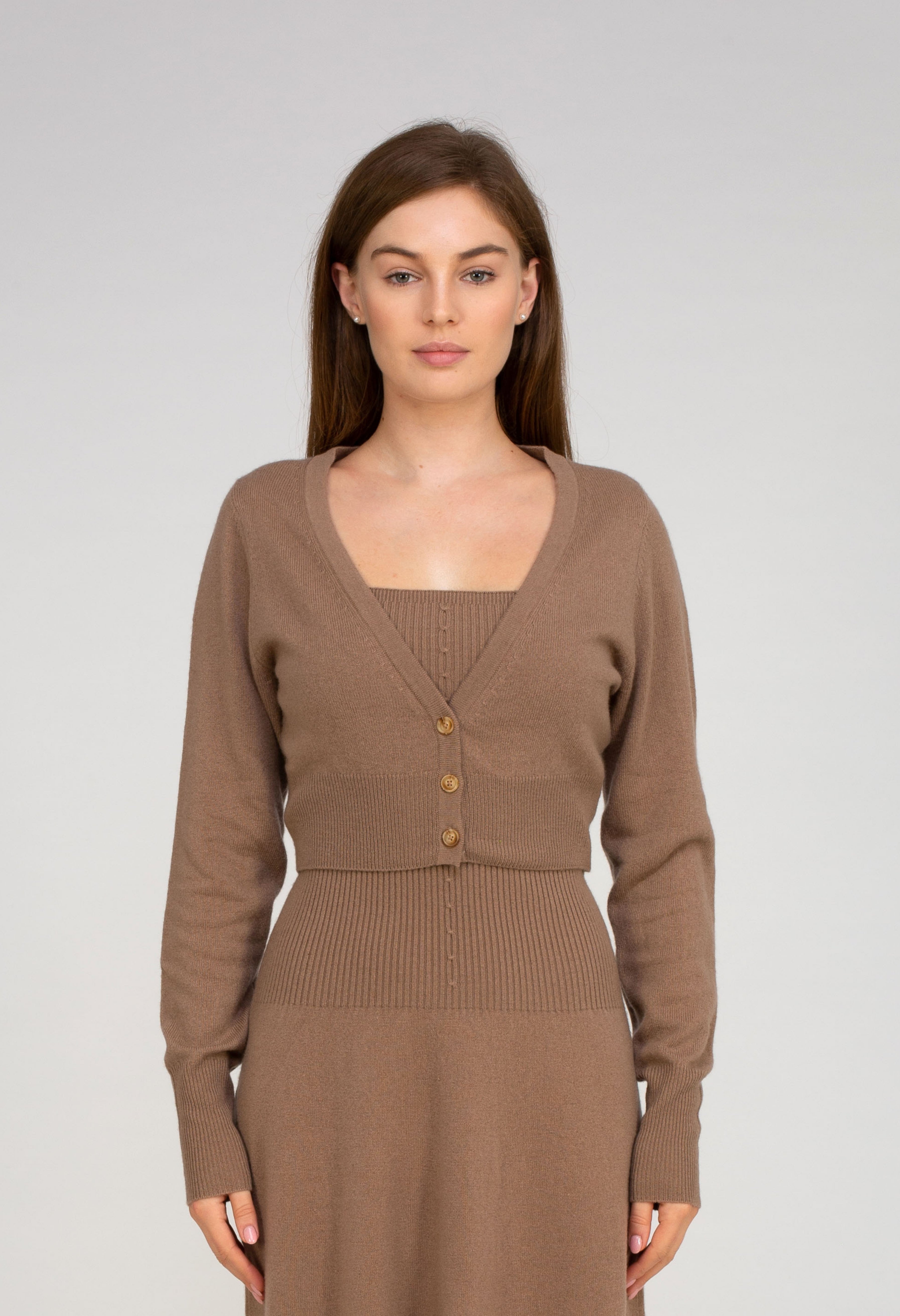 Van Kukil Cashmere Cropped Cardigan