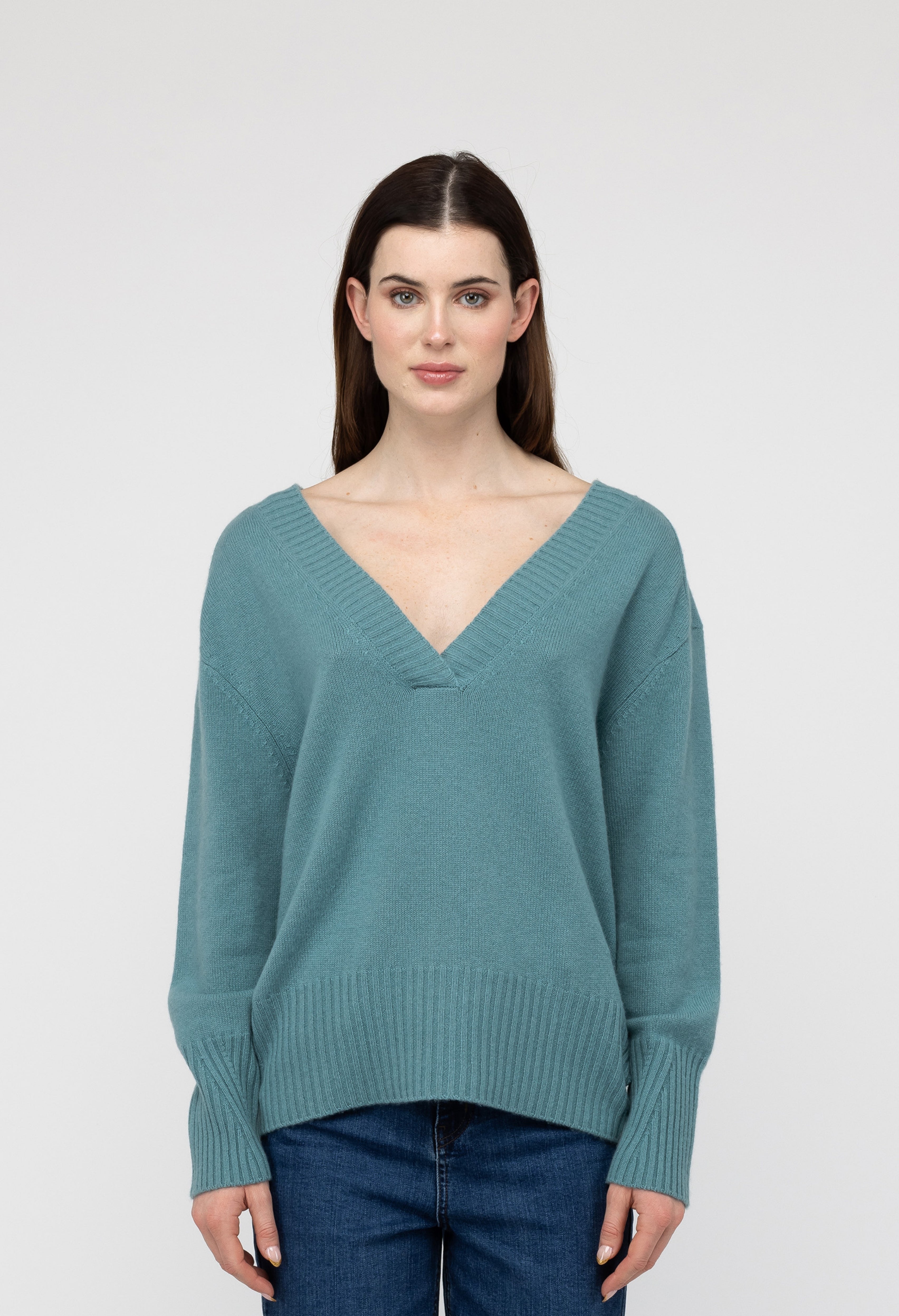 Van Kukil Cashmere Deep V-Neck Sweater