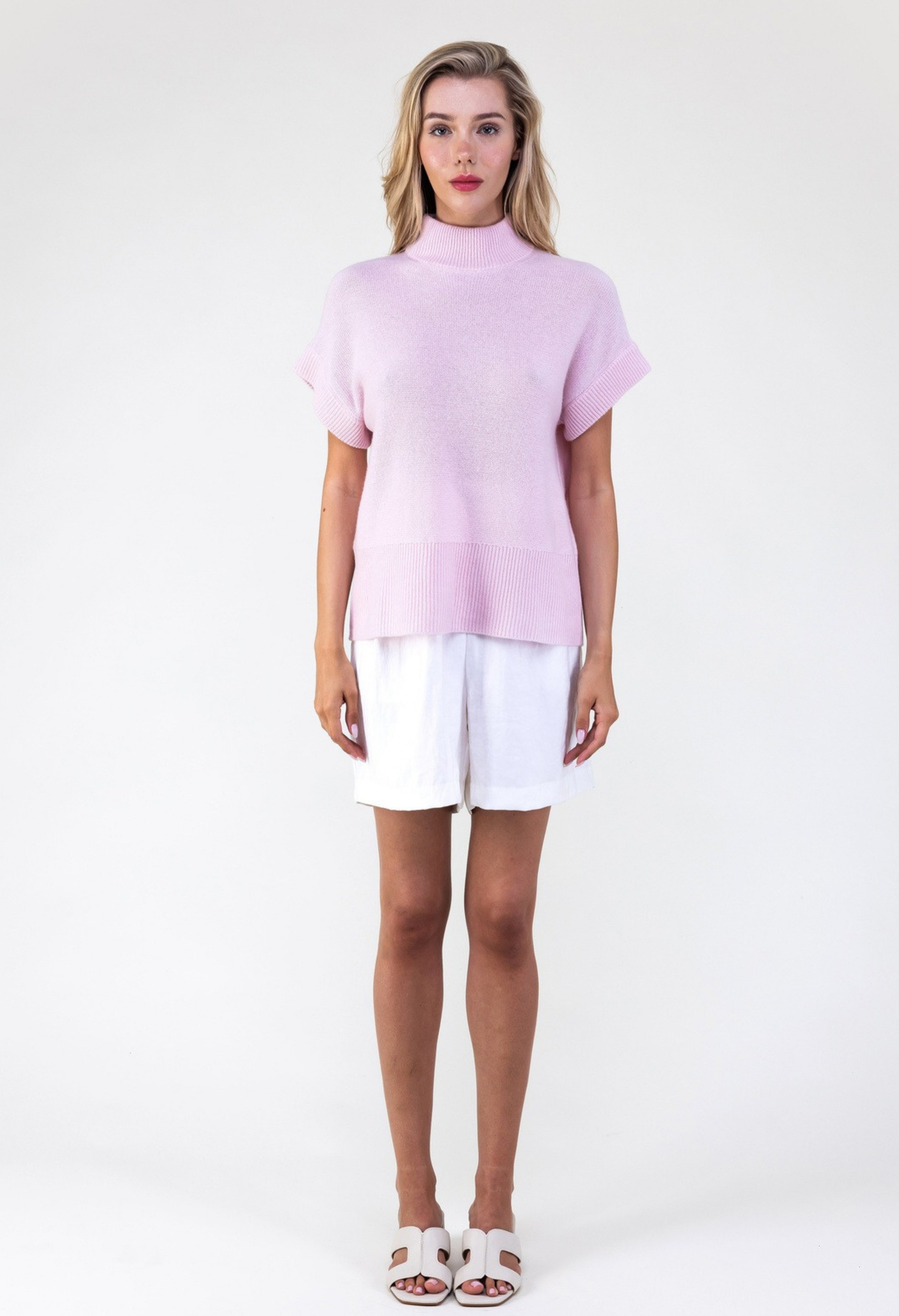 Van Kukil Short Sleeve Funnel Neck Top