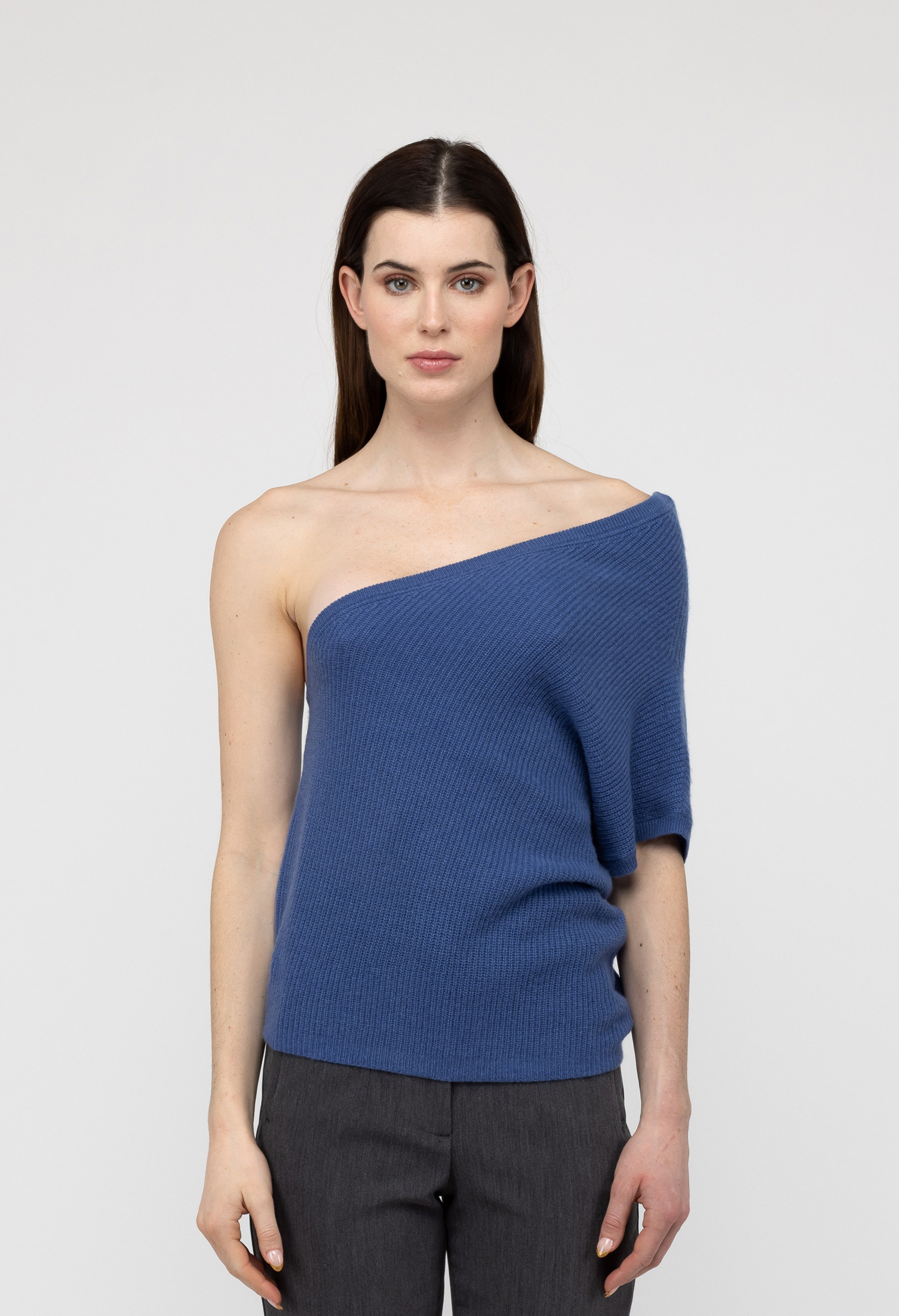 Van Kukil Cashmere One-Shoulder Sweater