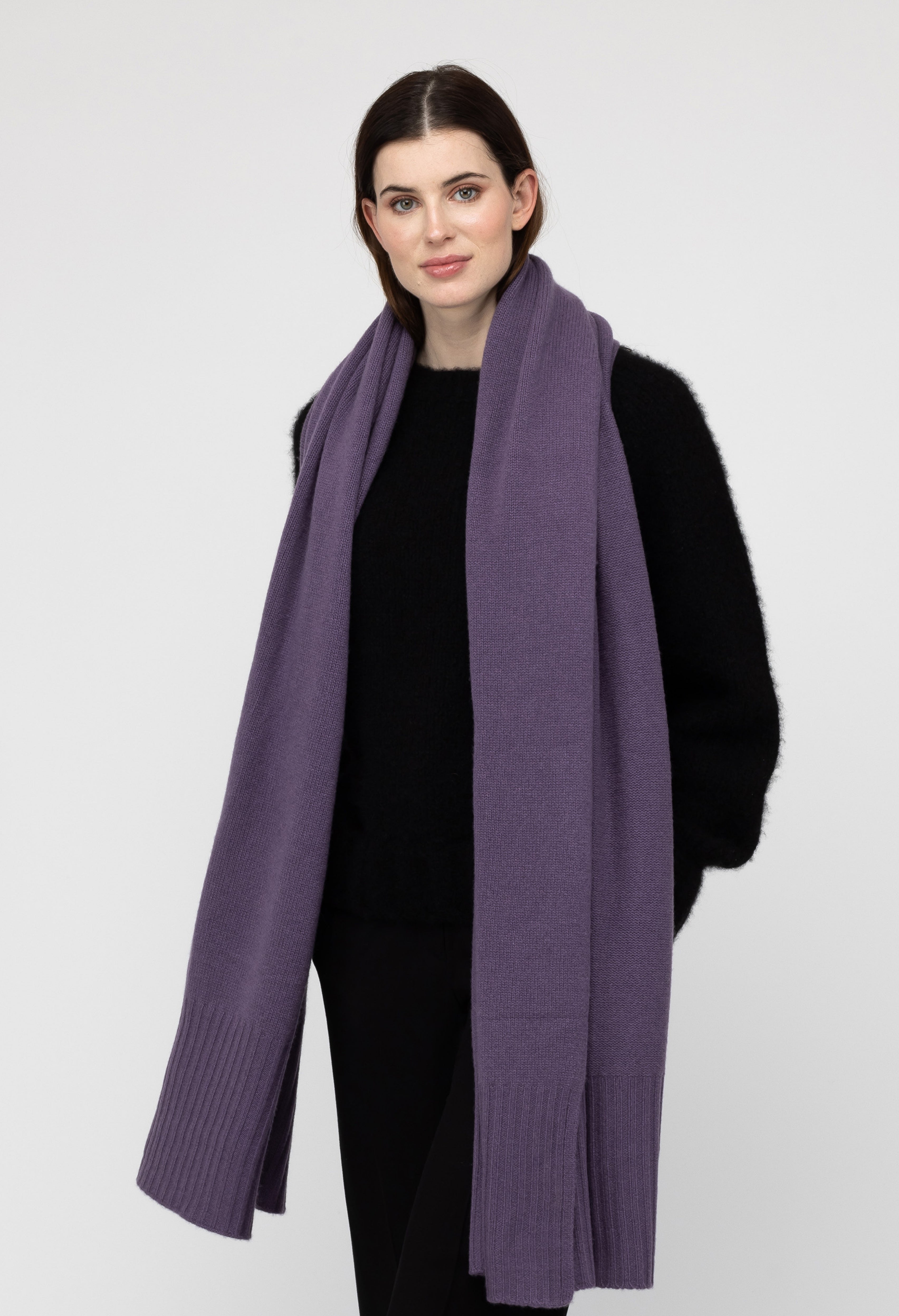 Van Kukil Cashmere Ribbed Scarf
