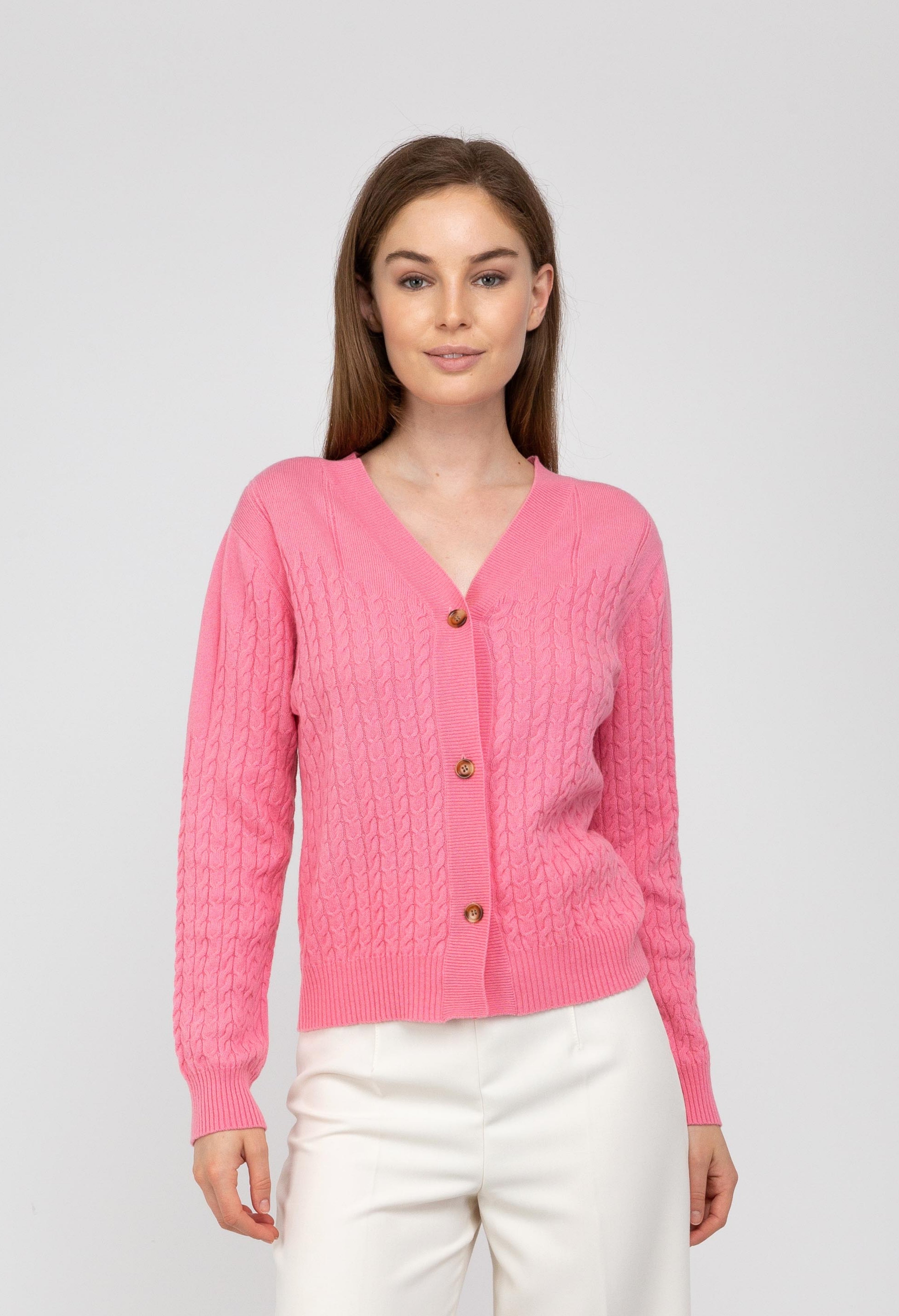 Van Kukil Cable Knit Cashmere Cardigan