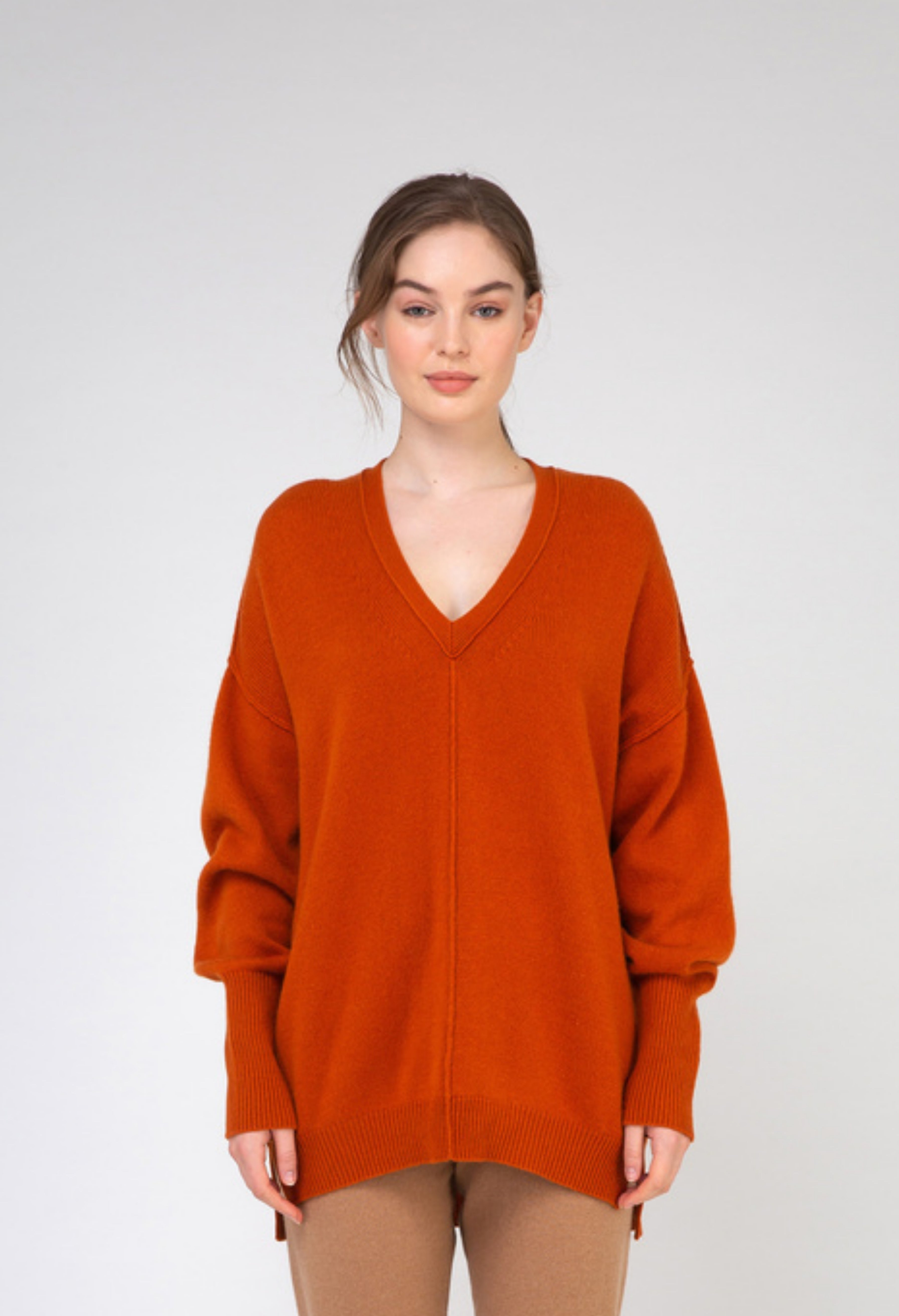 Van Kukil Deep V-Neck Cashmere Jumper