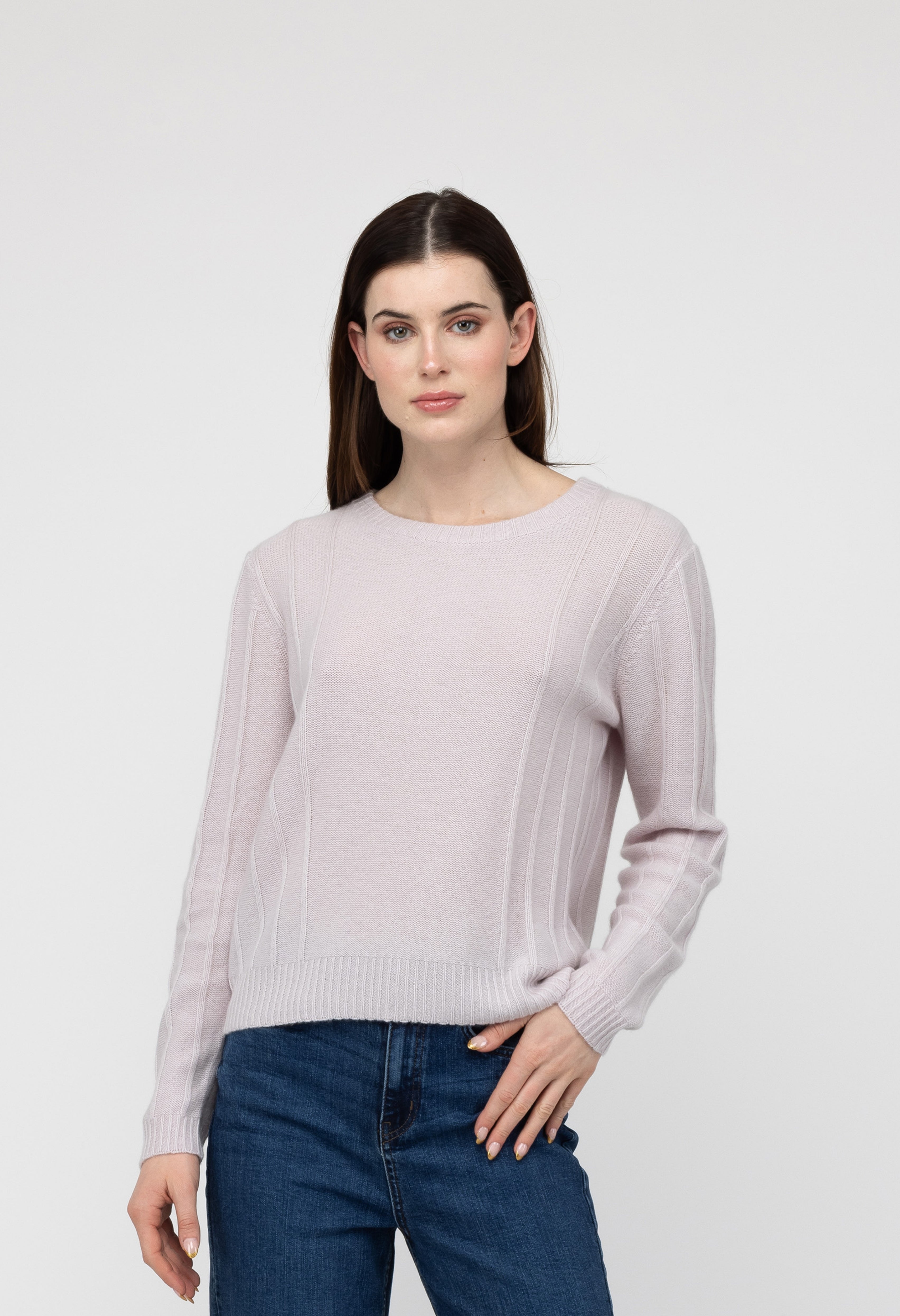 Van Kukil Cashmere Ribbed Detail Jumper