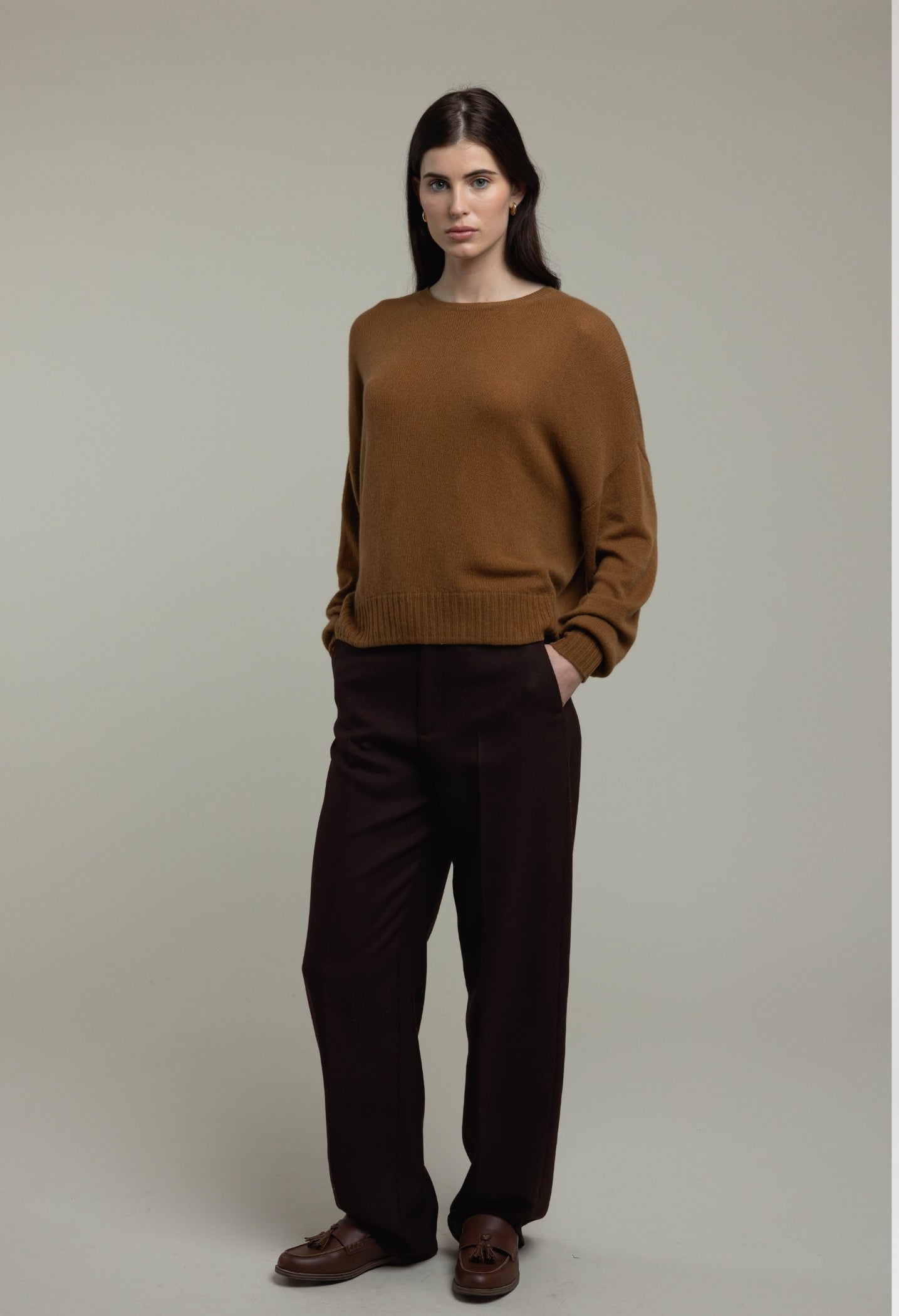Van Kukil 100% Vicuna Crew neck Sweater