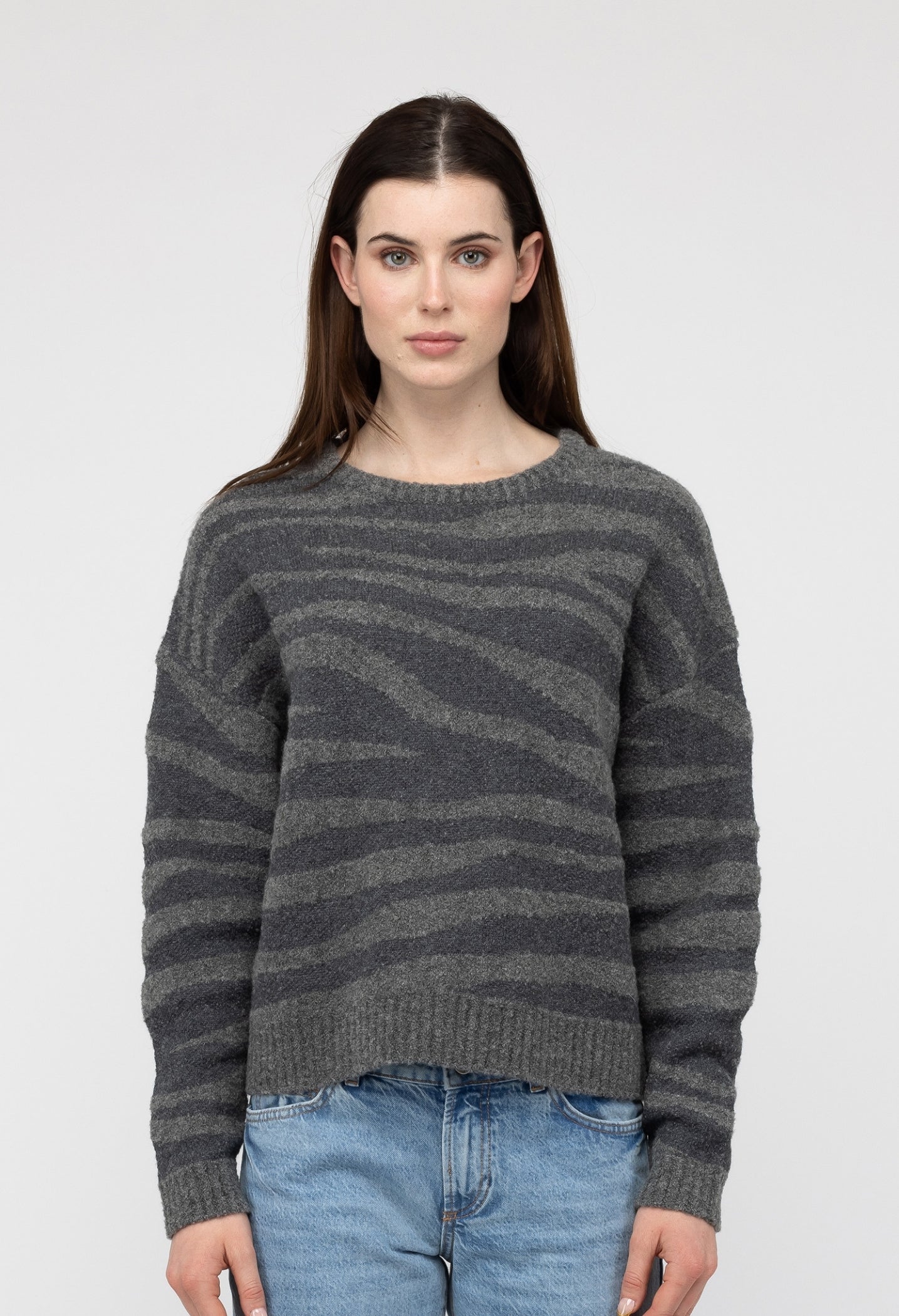Van Kukil Cashmere Zebra Jacquard Sweater