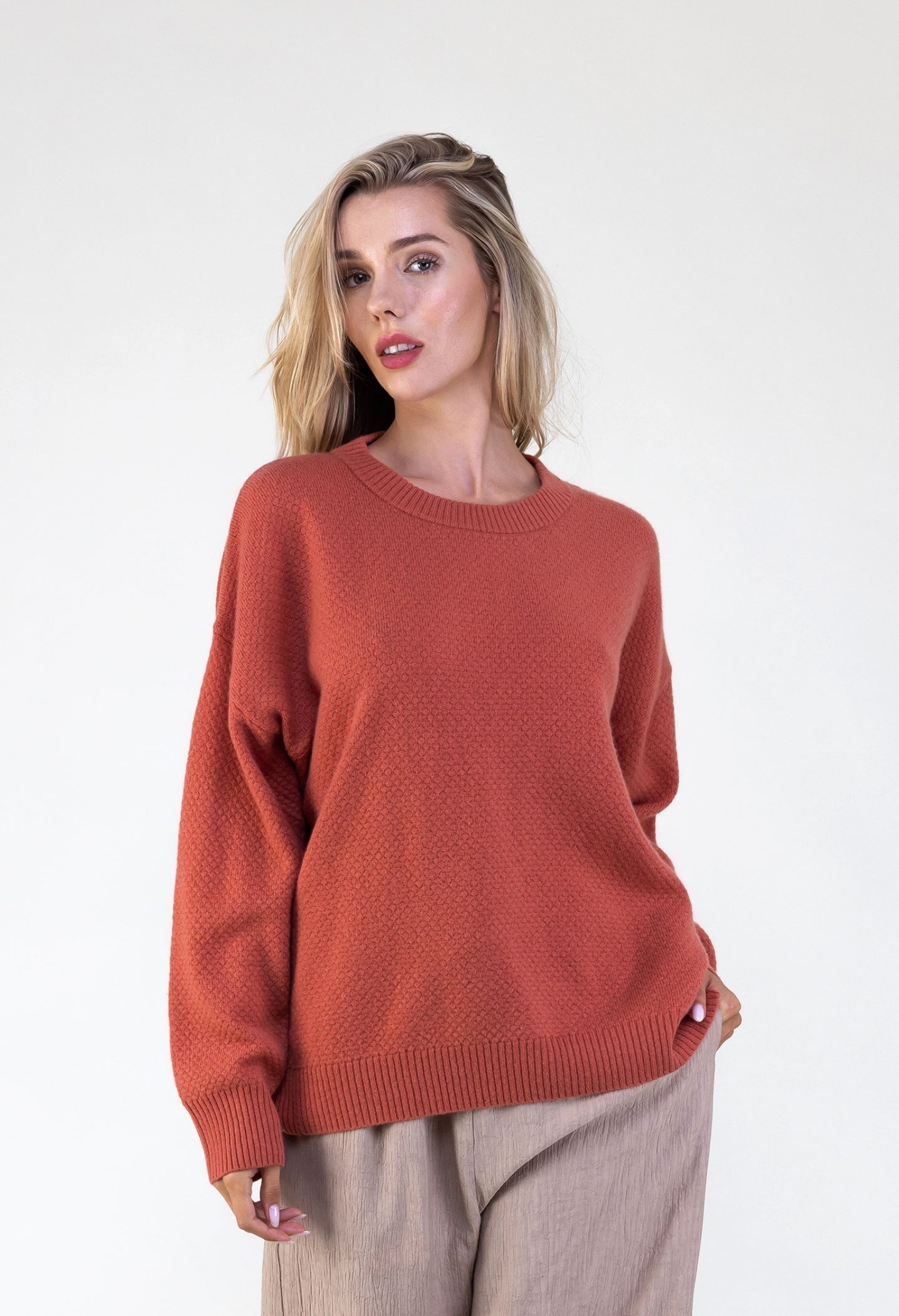 Van Kukil Textured Crewneck Sweater
