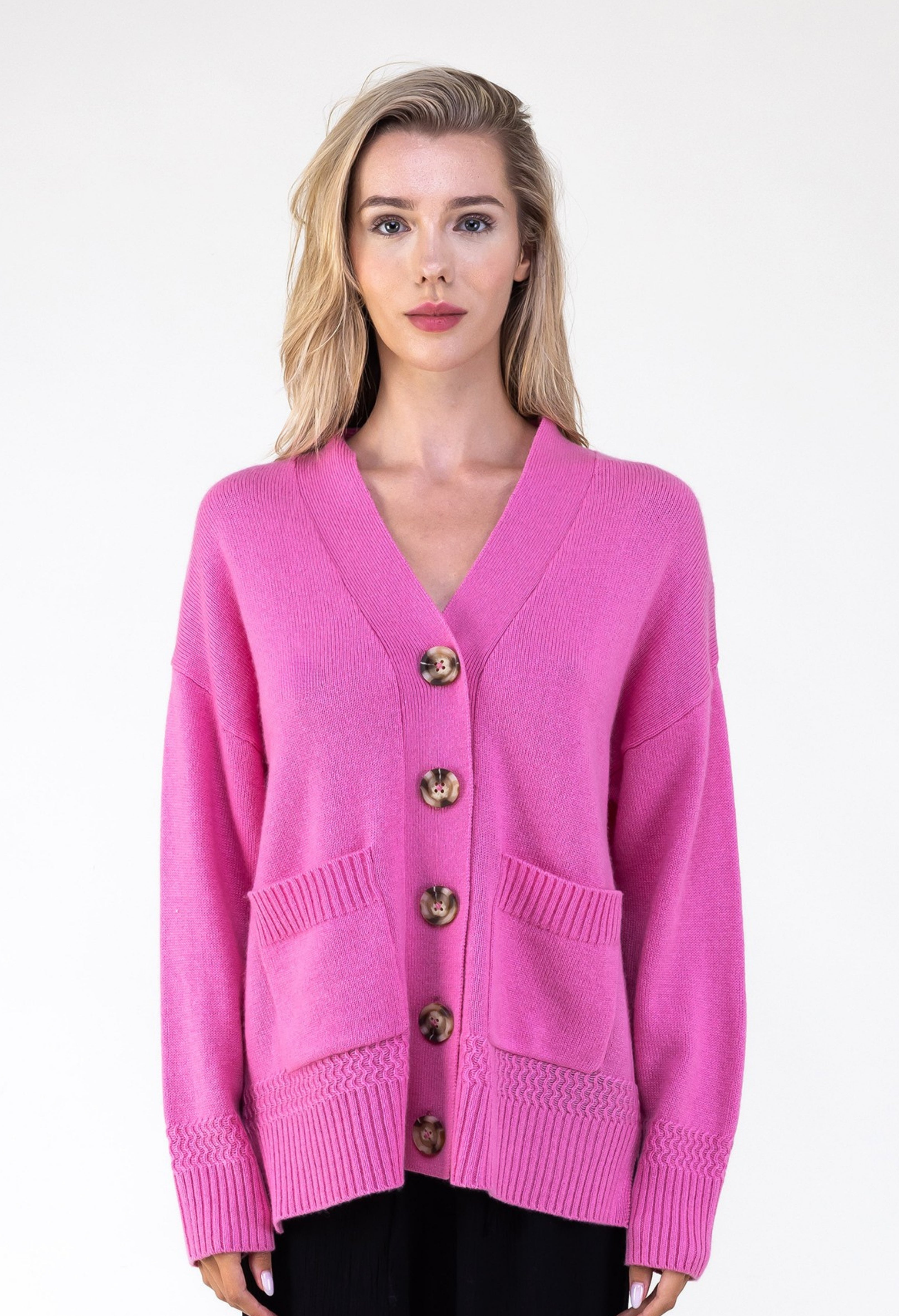 Van Kukil Oversized Button-Up Cardigan