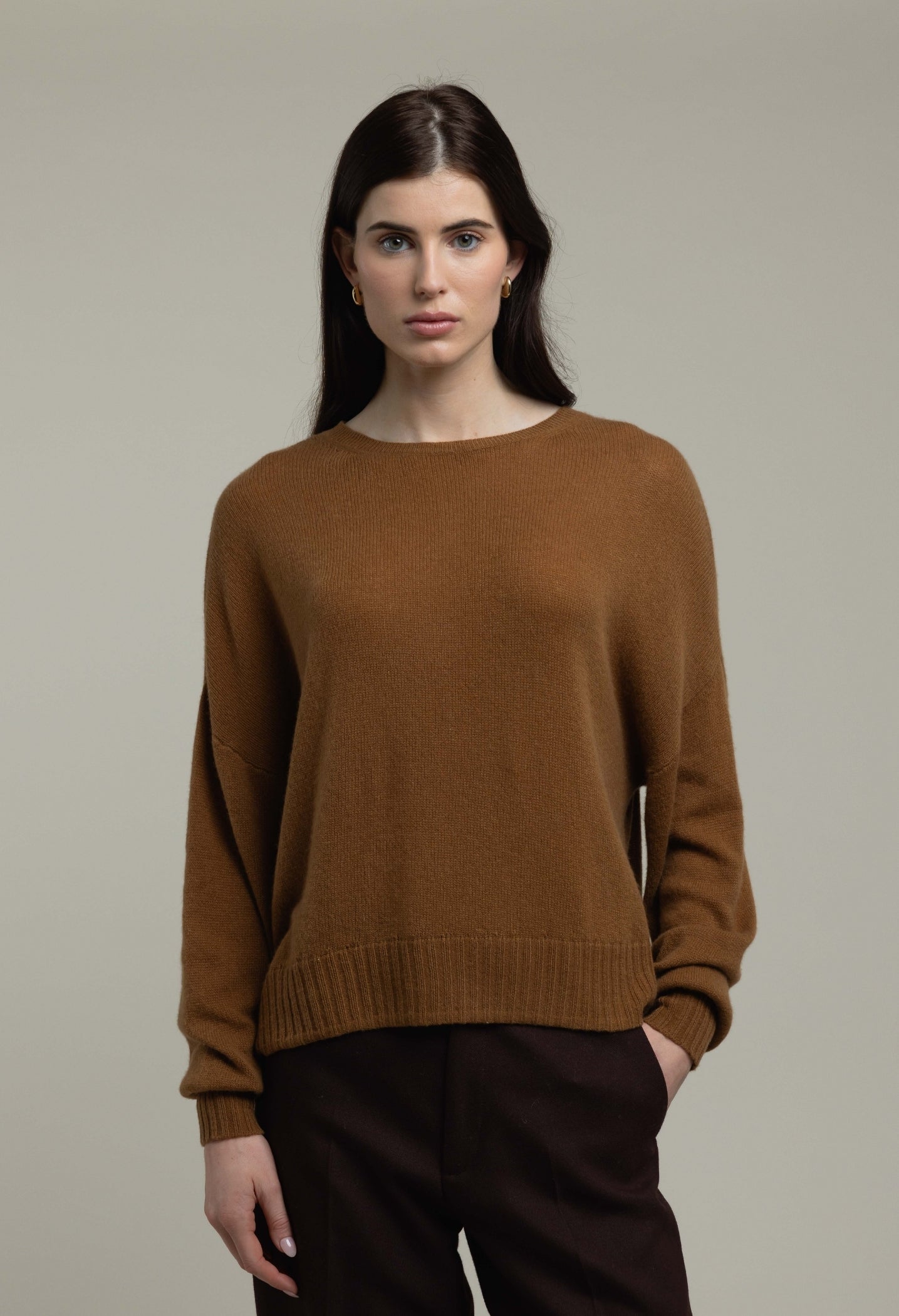 Van Kukil 100% Vicuna Crew neck Sweater