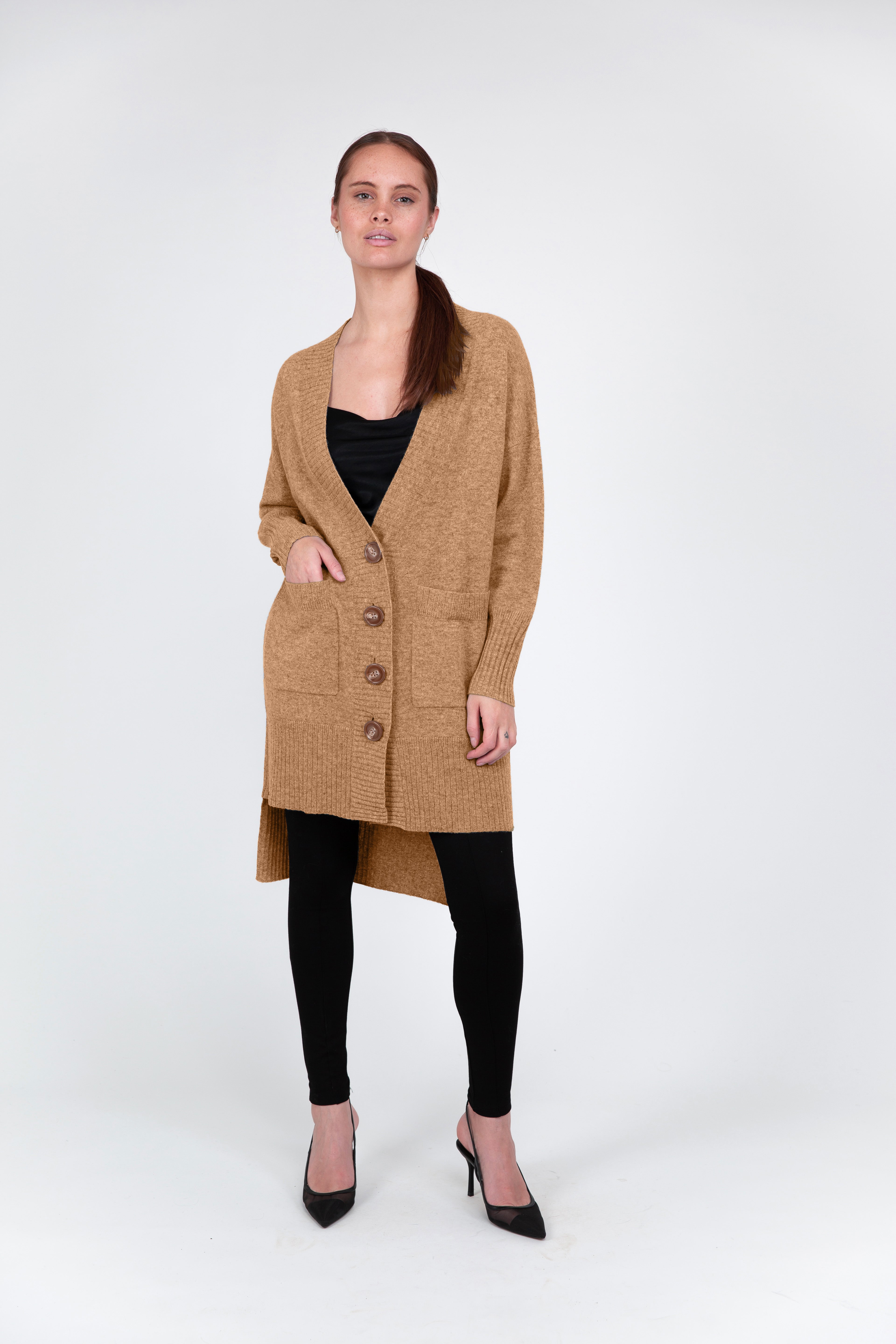 VAN KUKIL V NECK LONG CARDIGAN