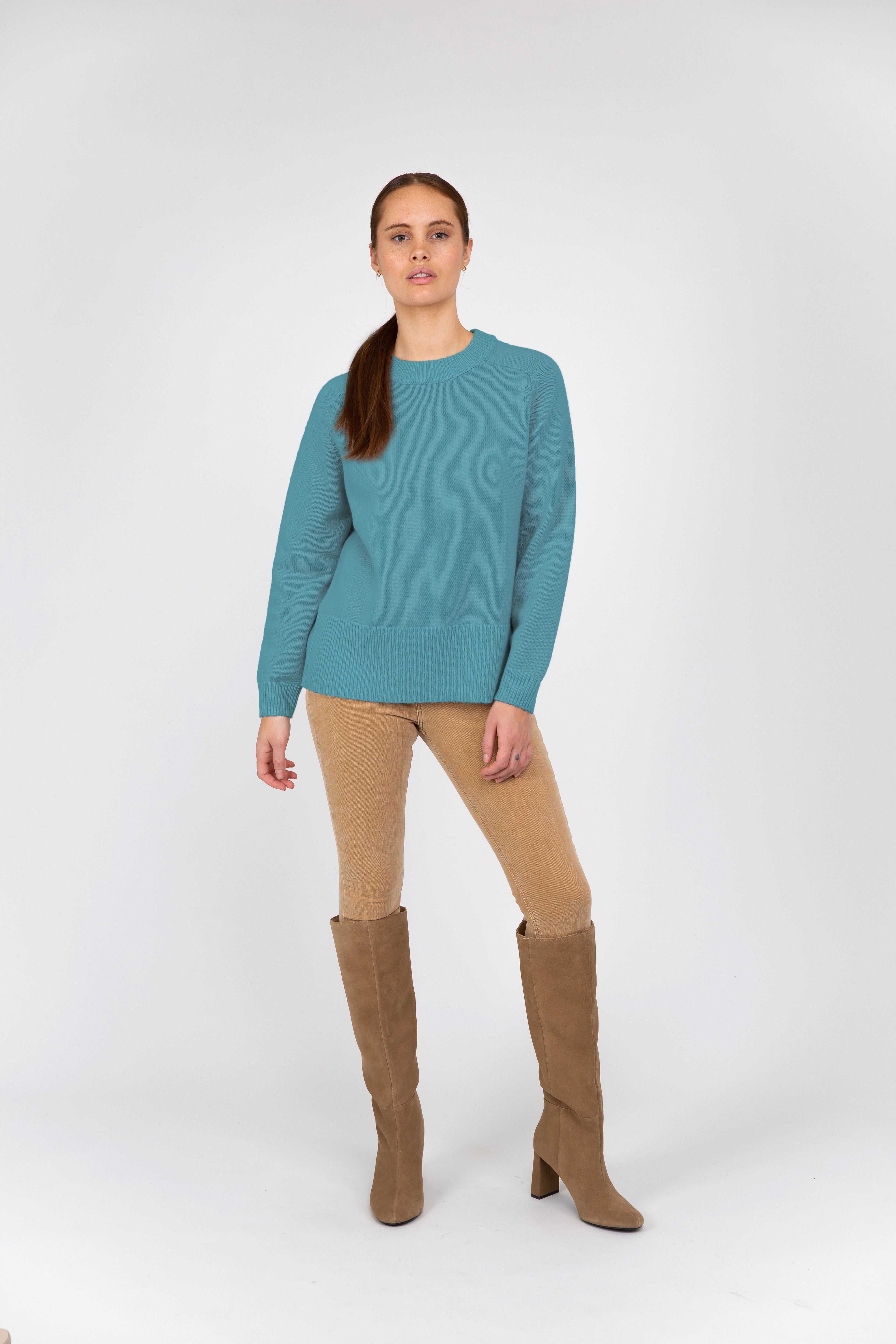 VAN KUKIL RIB NECK CREW JUMPER