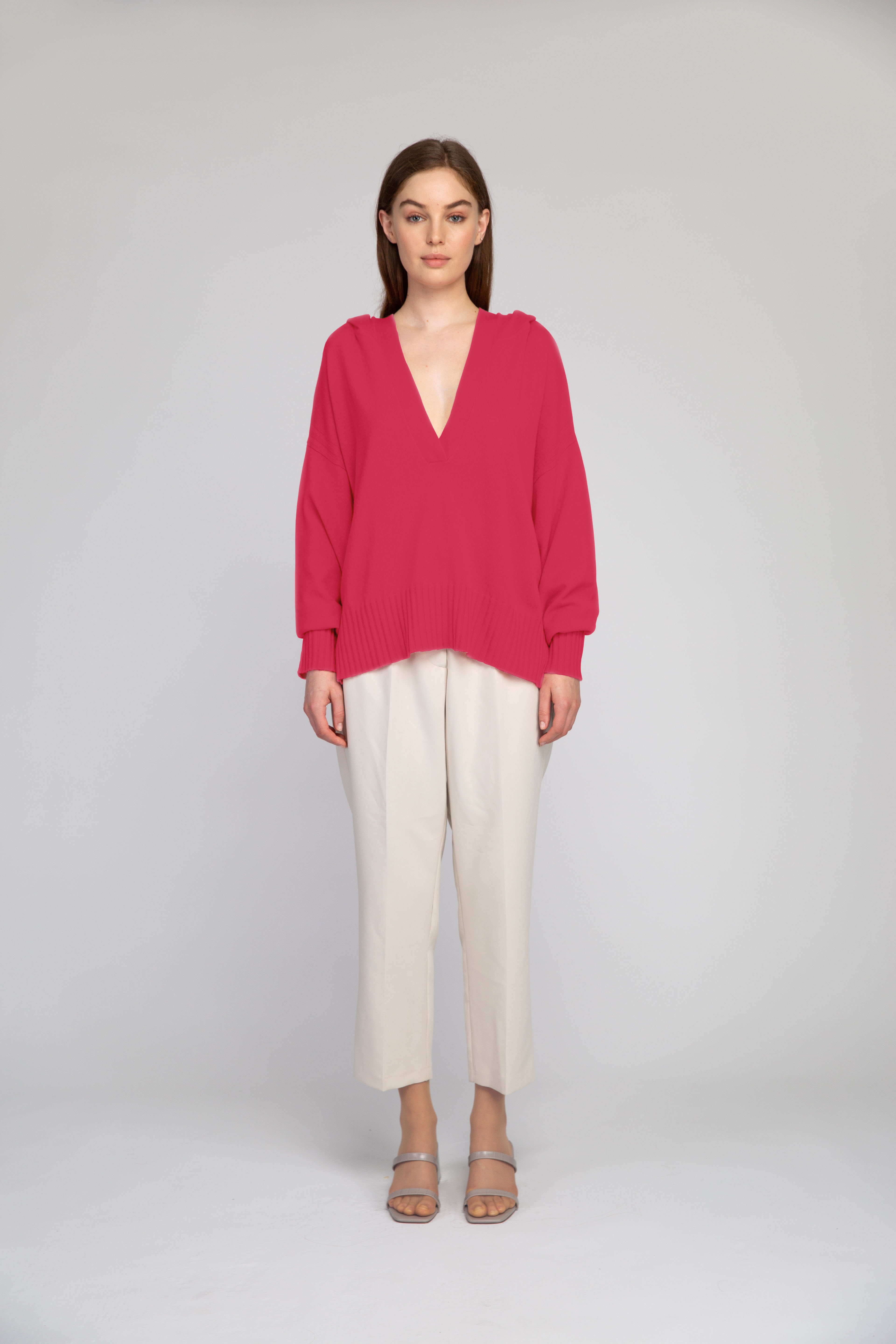 Van Kukil Deep V-Neck Jumper