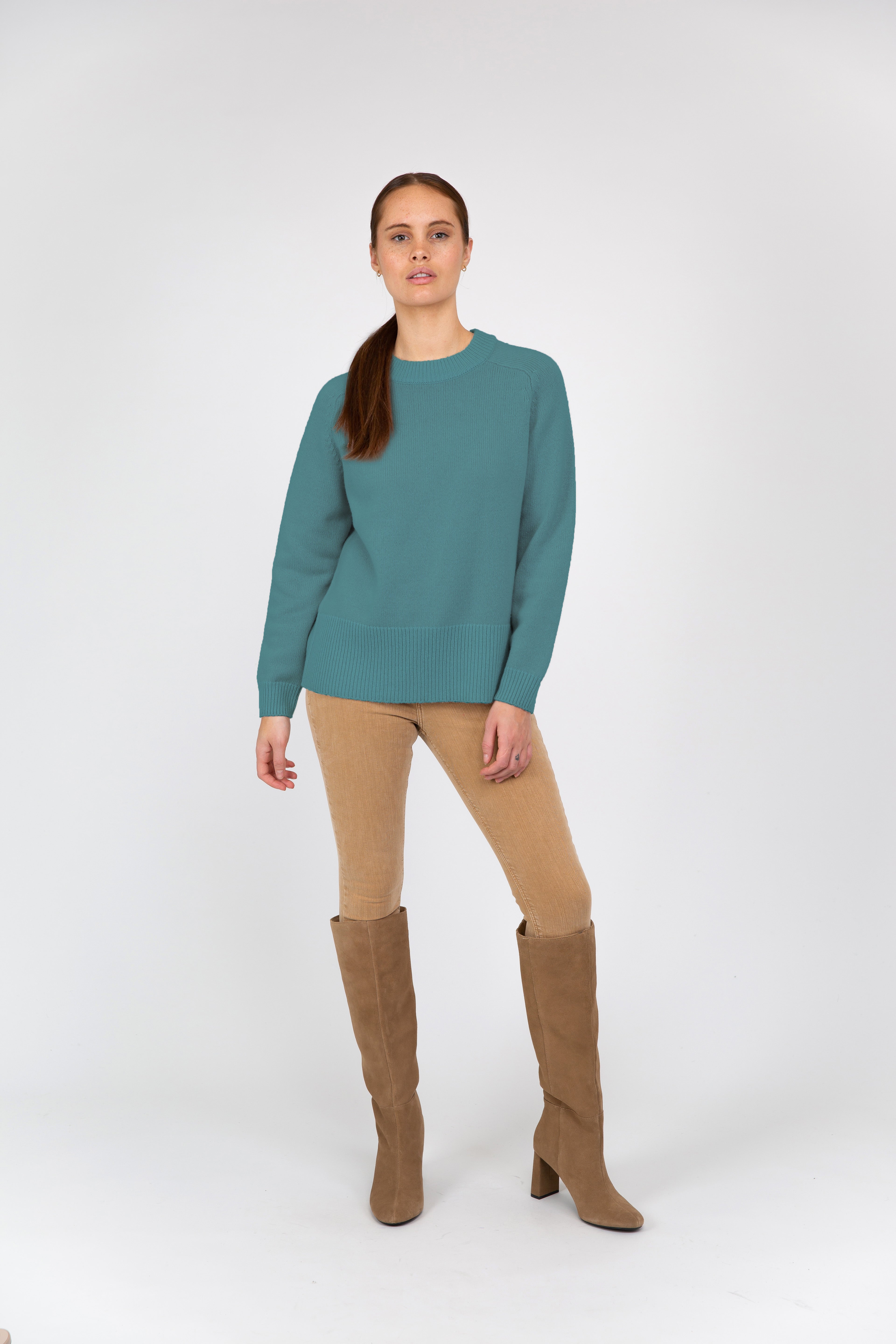 VAN KUKIL RIB NECK CREW JUMPER